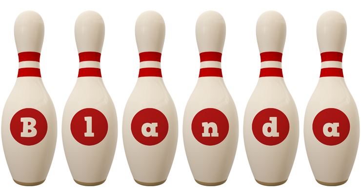 Blanda bowling-pin logo