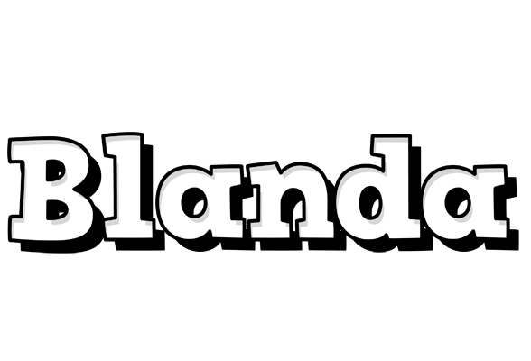 Blanda snowing logo