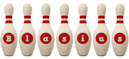 Blasius bowling-pin logo