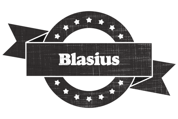 Blasius grunge logo