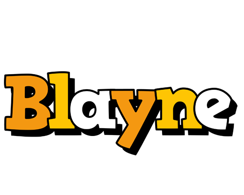Blayne cartoon logo