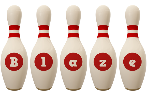 Blaze bowling-pin logo
