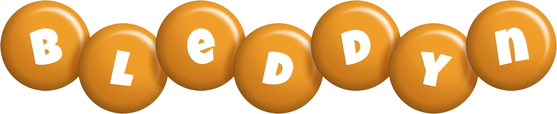 Bleddyn candy-orange logo
