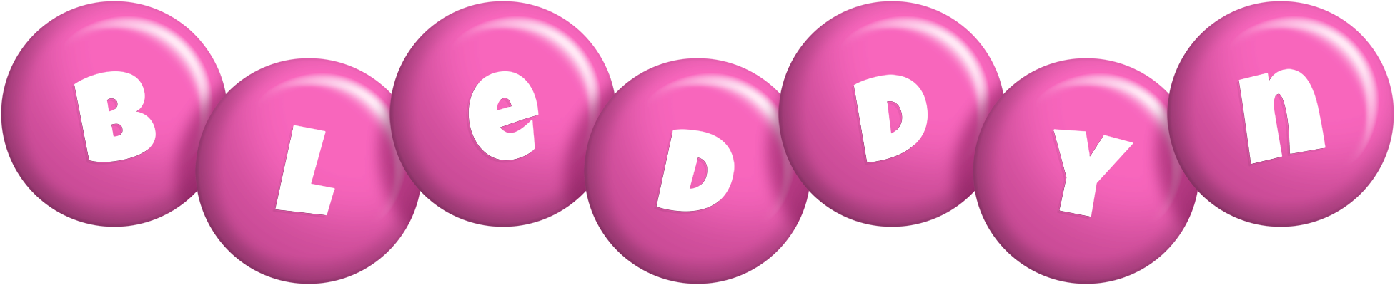 Bleddyn candy-pink logo