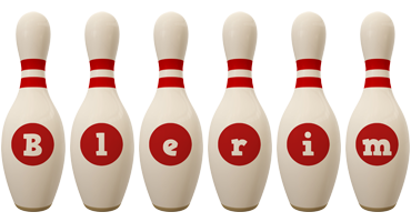 Blerim bowling-pin logo