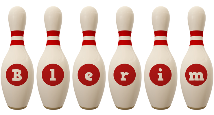 Blerim bowling-pin logo