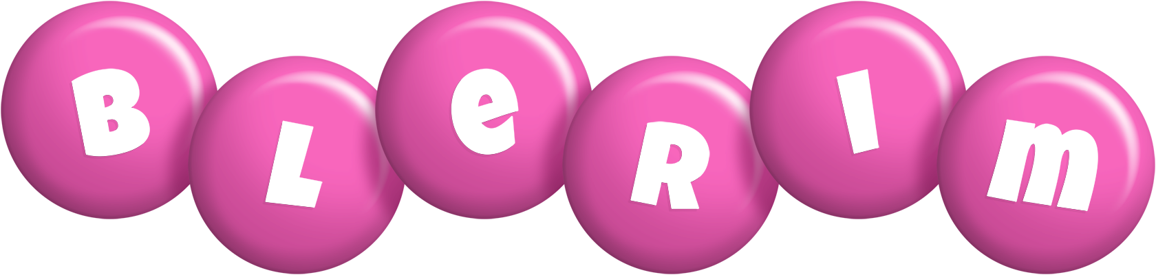 Blerim candy-pink logo