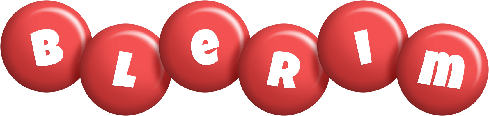 Blerim candy-red logo