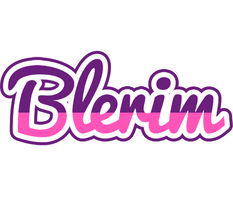 Blerim cheerful logo