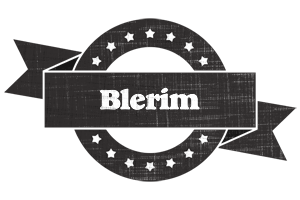 Blerim grunge logo