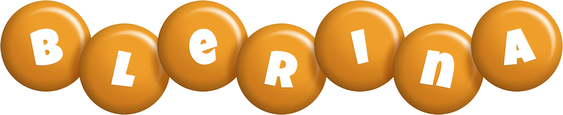 Blerina candy-orange logo
