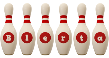 Blerta bowling-pin logo