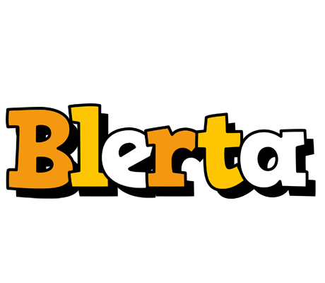 Blerta cartoon logo