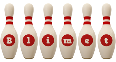 Blimet bowling-pin logo