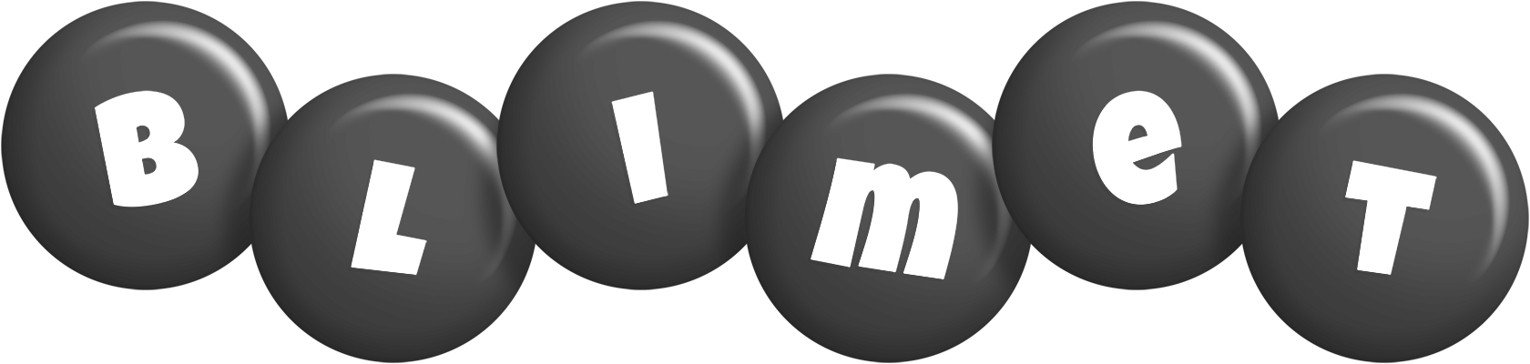 Blimet candy-black logo
