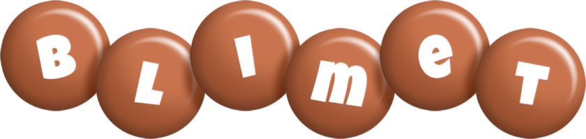 Blimet candy-brown logo