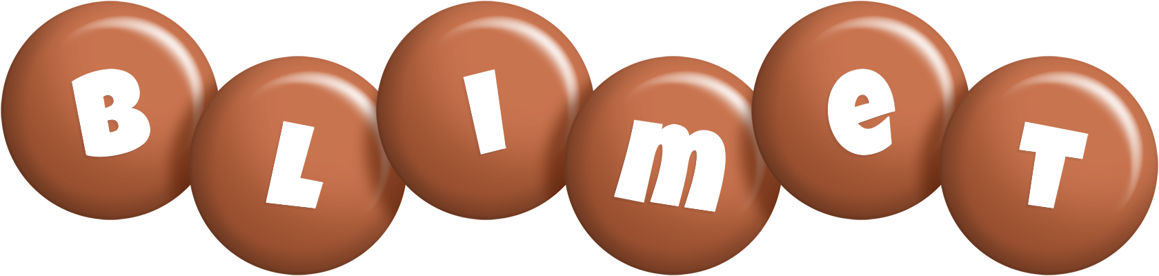 Blimet candy-brown logo