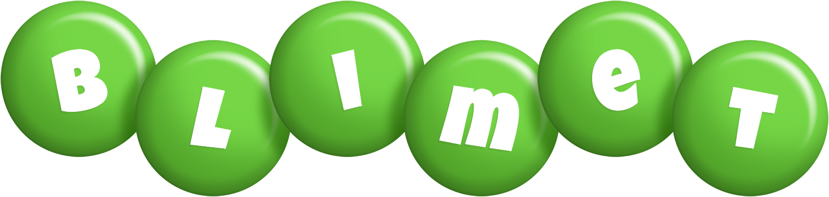 Blimet candy-green logo