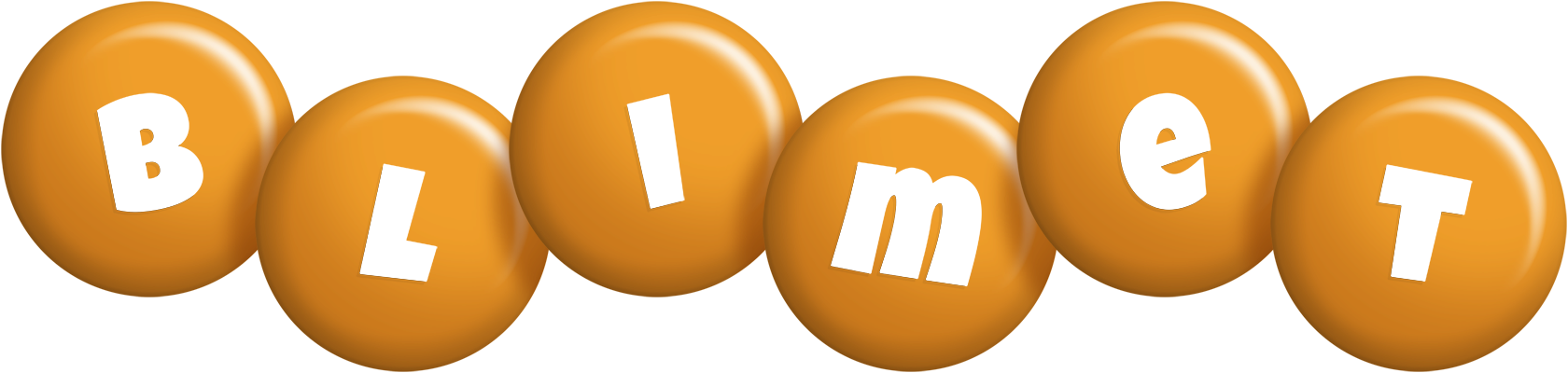 Blimet candy-orange logo