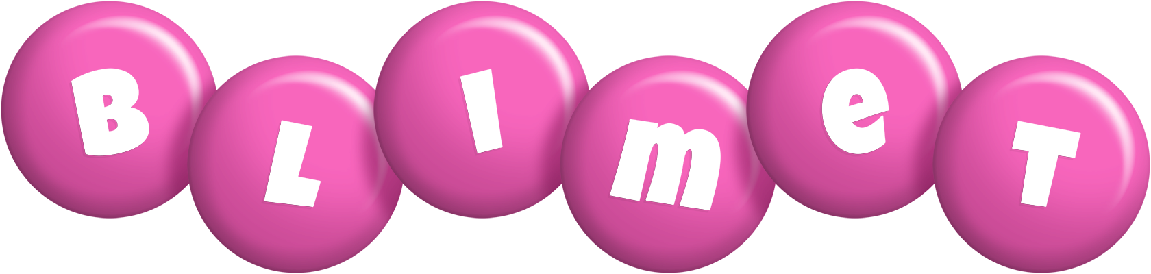Blimet candy-pink logo