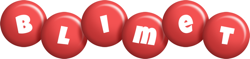 Blimet candy-red logo