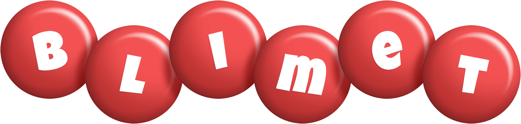 Blimet candy-red logo