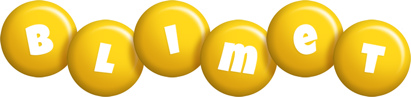 Blimet candy-yellow logo