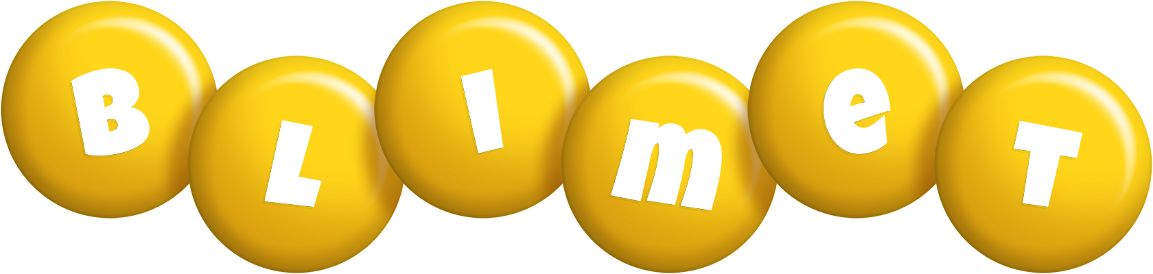Blimet candy-yellow logo