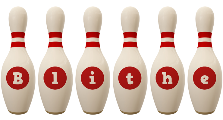 Blithe bowling-pin logo