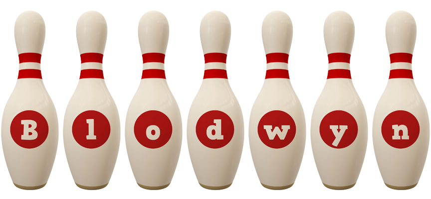 Blodwyn bowling-pin logo