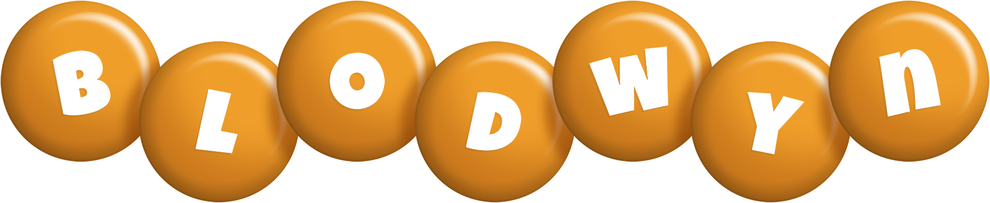 Blodwyn candy-orange logo