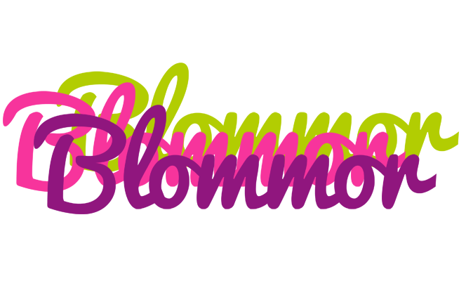 BLOMMOR logo effect. Colorful text effects in various flavors. Customize your own text here: https://www.textgiraffe.com/logos/flowers/