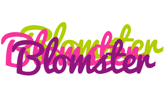 BLOMSTER logo effect. Colorful text effects in various flavors. Customize your own text here: https://www.textgiraffe.com/logos/flowers/