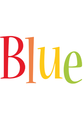 Blue birthday logo