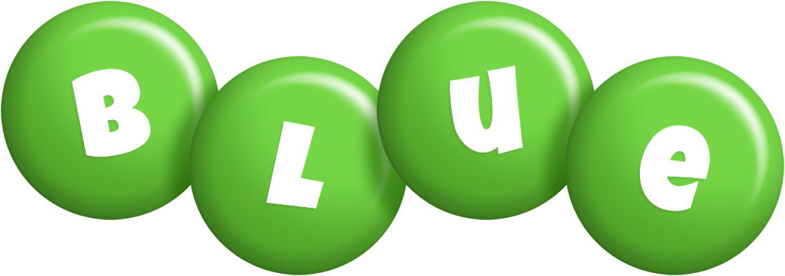 Blue candy-green logo