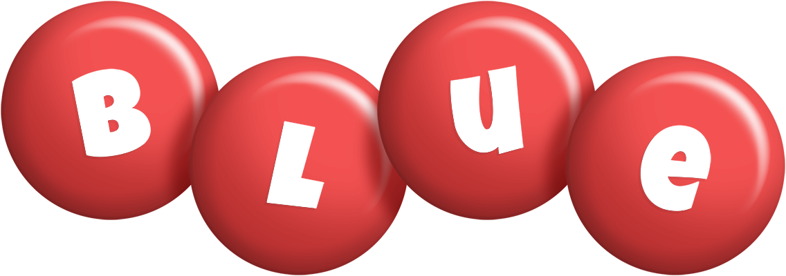 Blue candy-red logo