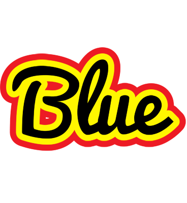 Blue flaming logo