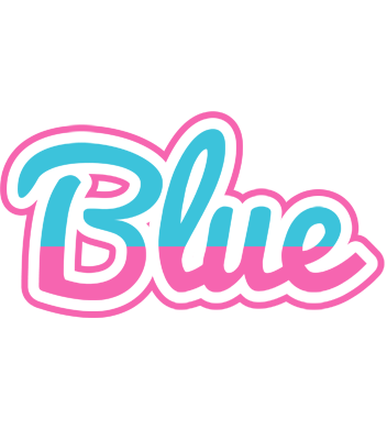 Blue woman logo