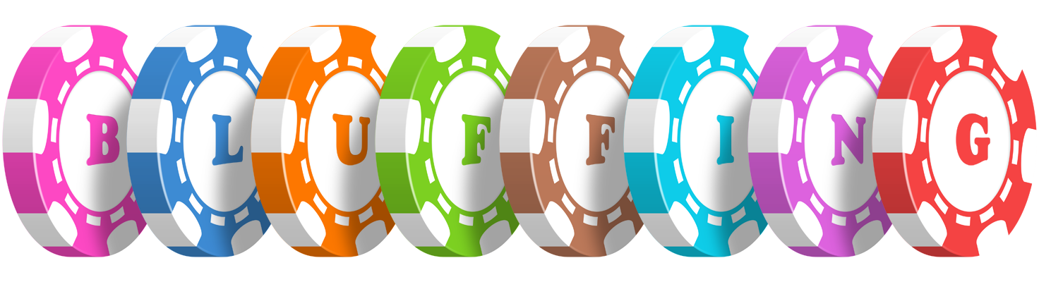 BLUFFING logo effect. Colorful text effects in various flavors. Customize your own text here: https://www.textgiraffe.com/logos/bluffing/