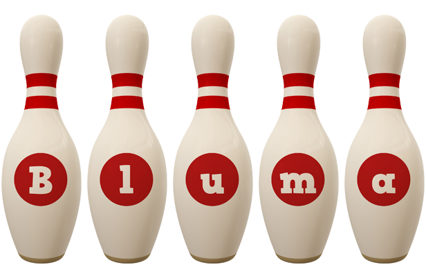 Bluma bowling-pin logo