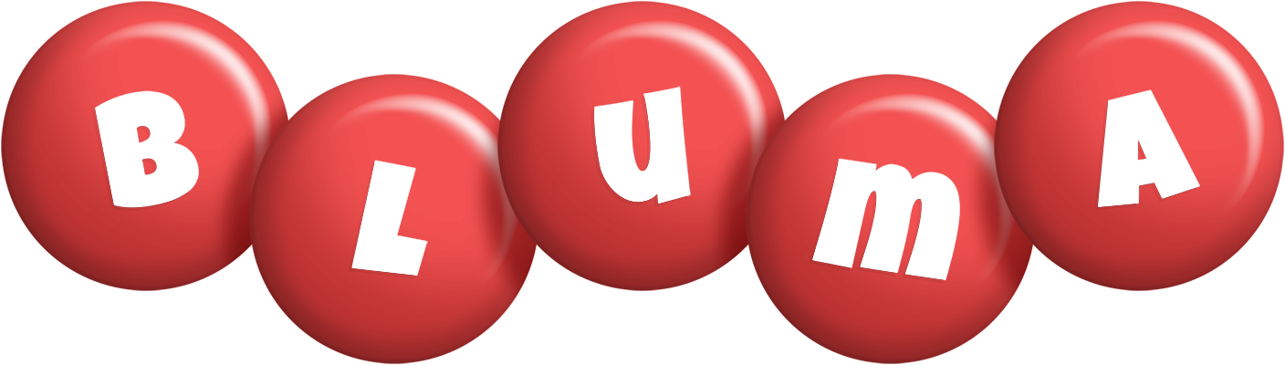Bluma candy-red logo