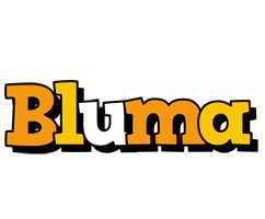 Bluma cartoon logo