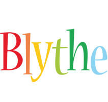 Blythe birthday logo