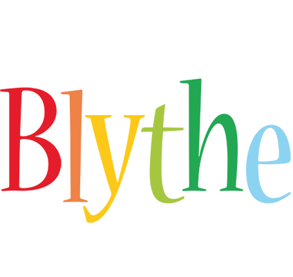 Blythe birthday logo