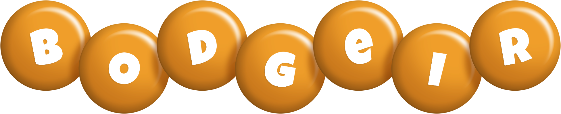 Bodgeir candy-orange logo