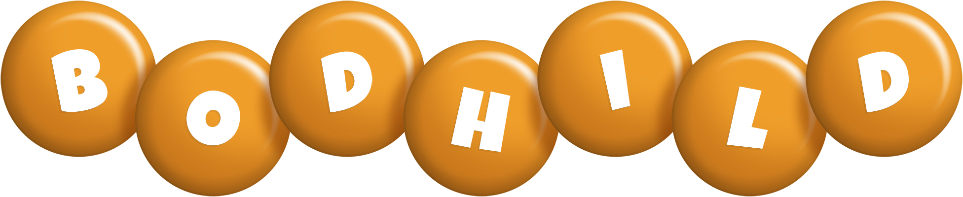 Bodhild candy-orange logo