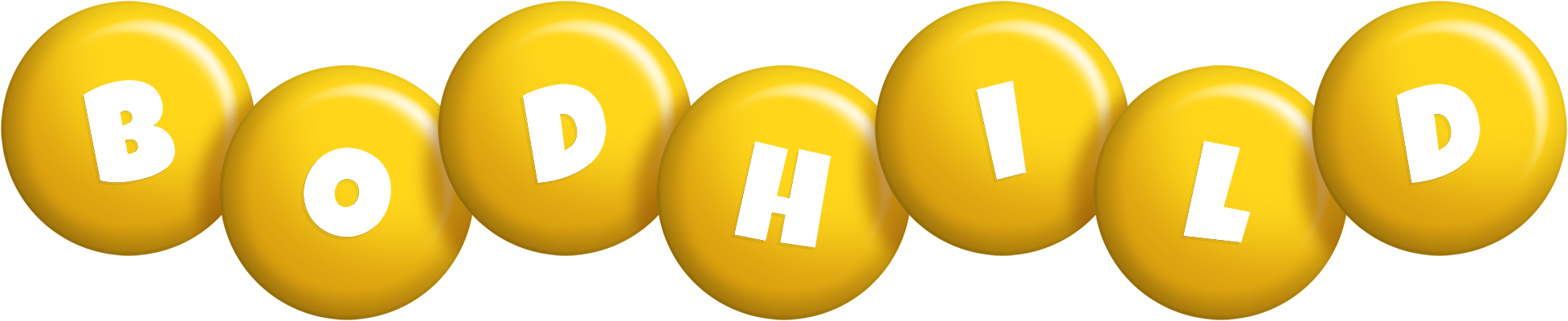 Bodhild candy-yellow logo