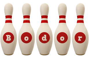 Bodor bowling-pin logo