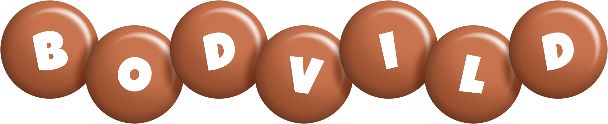 Bodvild candy-brown logo