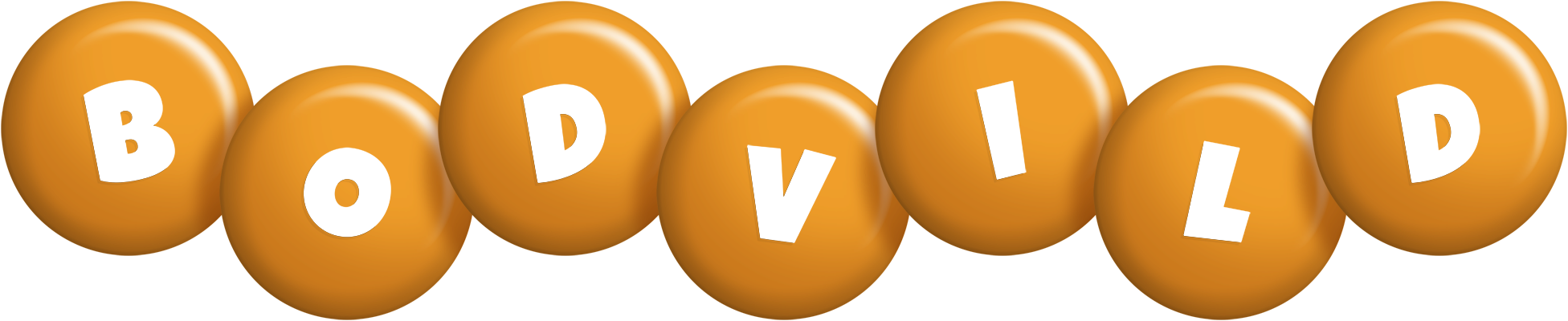 Bodvild candy-orange logo